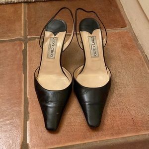 Jimmy Choo Black Sling Back Heels